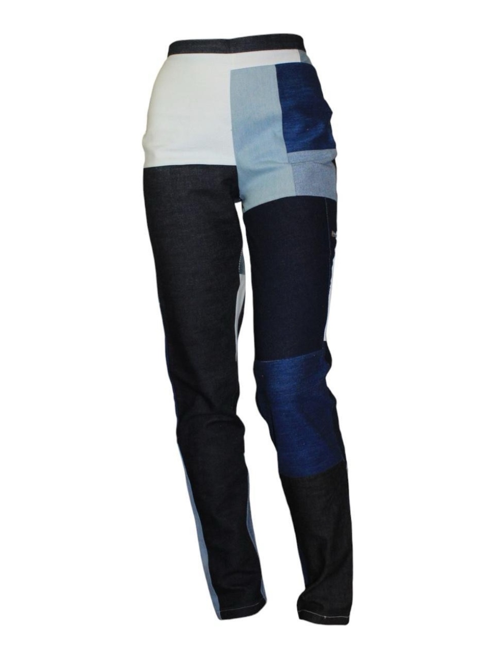 Upcycled patchwork jeans